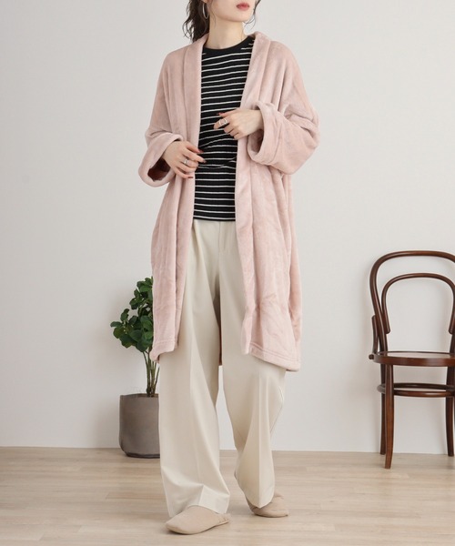 FUNALIVE（ファンアライブ）の「ニューマイヤーガウン（ガウン/バスローブ・レディース・アイボリー/チャコールグレー/ピンク/モカ/ネイビー・FREE）」の20枚目の写真