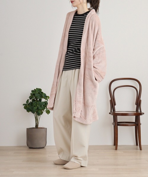 FUNALIVE（ファンアライブ）の「ニューマイヤーガウン（ガウン/バスローブ・レディース・アイボリー/チャコールグレー/ピンク/モカ/ネイビー・FREE）」の19枚目の写真