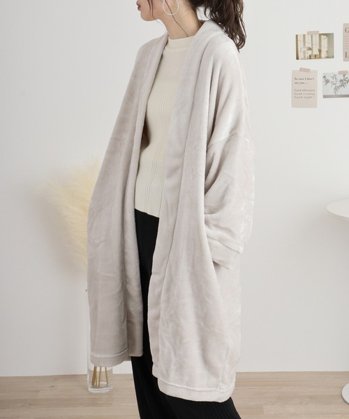 FUNALIVE（ファンアライブ）の「ニューマイヤーガウン（ガウン/バスローブ・レディース・アイボリー/チャコールグレー/ピンク/モカ/ネイビー・FREE）」の22枚目の写真