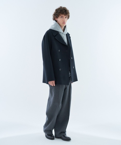 美品　ESTNATION カシミヤ混メルトンPコート　ネイビー　Mサイズ 楽天市場】【24h限定10%off】ピーコート レディース Pコート