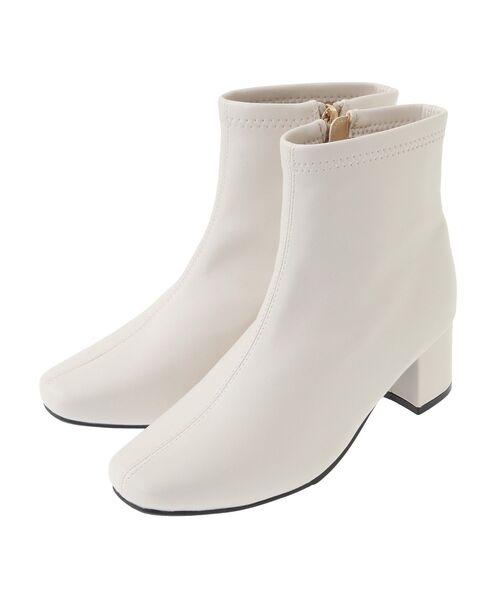 Green　Parks（グリーンパークス）の「RUPIS.ストレッチブーツ（ブーツ・レディース・アイボリー/ブラック・S/M/L）」の6枚目の写真