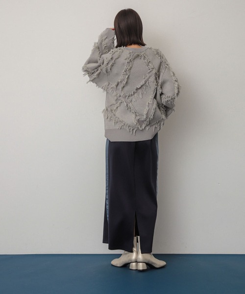 SENSE OF PLACE by URBAN RESEARCH（センスオブプレイスバイアーバンリサーチ）の「サテンキリカエラインスカート（スカート・レディース・ライトベージュ/ブラウン/ネイビー・ONE）」の9枚目の写真