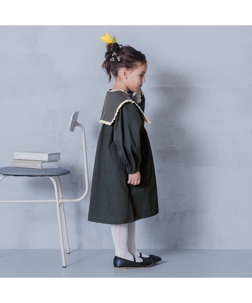 p.premier（ピードットプルミエ）の「【ジュニア対応】つけ衿付き3WAYワンピース_フォーマル対応（ワンピース・キッズ・ベージュ/チャコール/ピンク・90/100/110/120/130/140）」の7枚目の写真