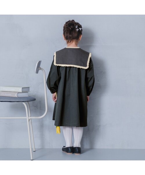 p.premier（ピードットプルミエ）の「【ジュニア対応】つけ衿付き3WAYワンピース_フォーマル対応（ワンピース・キッズ・ベージュ/チャコール/ピンク・90/100/110/120/130/140）」の8枚目の写真