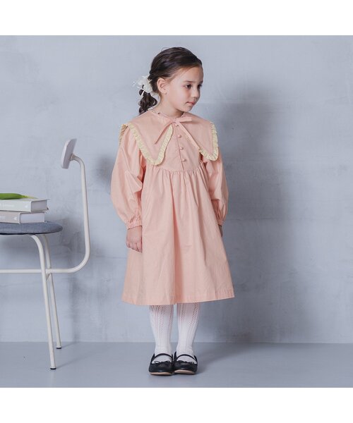 p.premier（ピードットプルミエ）の「【ジュニア対応】つけ衿付き3WAYワンピース_フォーマル対応（ワンピース・キッズ・ベージュ/チャコール/ピンク・90/100/110/120/130/140）」の10枚目の写真