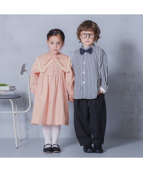 p.premier（ピードットプルミエ）の「【ジュニア対応】つけ衿付き3WAYワンピース_フォーマル対応（ワンピース・キッズ・ベージュ/チャコール/ピンク・90/100/110/120/130/140）」の13枚目の写真