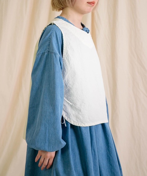 Brocante（ブロカント）の「[Brocante / ブロカント] 綿麻キャンバス リュバンジレ（ベスト・レディース・ホワイト/キャメル/ブラック/アイボリー・2）」の14枚目の写真