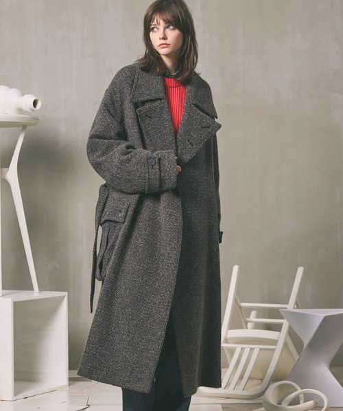 MAISON SPECIAL(メゾンスペシャル)の「《UNISEX》【Italian Dead Stock Fabric】Prime-Over Officer Coat/プライムオーバーオフィサーコート【MAISON SPECIAL/メゾンスペシャル】(トレンチコート・メンズ・ダークブラック/カーキ/グレイッシュベージュ/ブラック/ベージュ/ダークグリーン/チャコールグレー/グレー・1/2)」の6枚目の写真