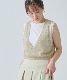 ニット セーター 「WHYTO. / ホワイト」チュールレイヤードニット レディース WHYTO カーディガン 「WHYTO. / ホワイト」チュールレイヤード