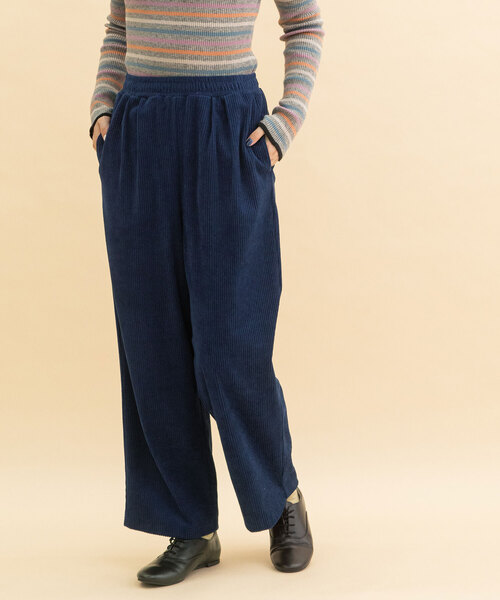 POU DOU DOU（プードゥドゥ）の「カットコールパンツ（その他パンツ・レディース・ネイビー/ブラウン/アイボリー・M）」の3枚目の写真