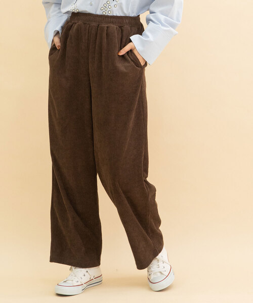 POU DOU DOU（プードゥドゥ）の「カットコールパンツ（その他パンツ・レディース・ネイビー/ブラウン/アイボリー・M）」の2枚目の写真