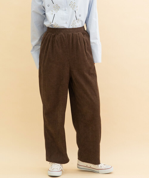 POU DOU DOU（プードゥドゥ）の「カットコールパンツ（その他パンツ・レディース・ネイビー/ブラウン/アイボリー・M）」の4枚目の写真