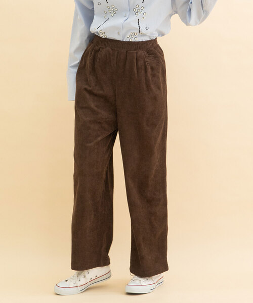 POU DOU DOU（プードゥドゥ）の「カットコールパンツ（その他パンツ・レディース・ネイビー/ブラウン/アイボリー・M）」の5枚目の写真