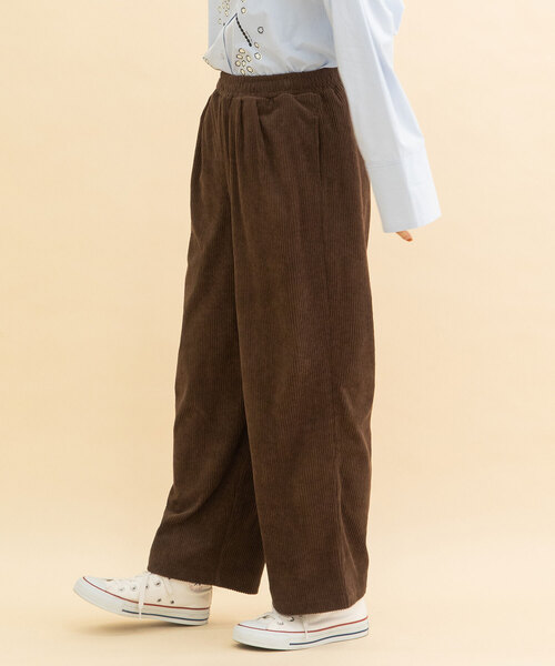 POU DOU DOU（プードゥドゥ）の「カットコールパンツ（その他パンツ・レディース・ネイビー/ブラウン/アイボリー・M）」の6枚目の写真