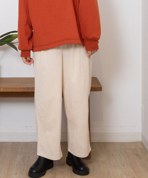 POU DOU DOU（プードゥドゥ）の「カットコールパンツ（その他パンツ・レディース・ネイビー/ブラウン/アイボリー・M）」の9枚目の写真