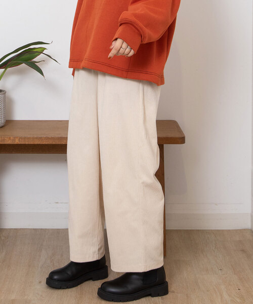 POU DOU DOU（プードゥドゥ）の「カットコールパンツ（その他パンツ・レディース・ネイビー/ブラウン/アイボリー・M）」の10枚目の写真