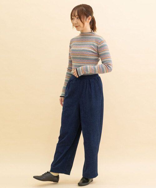 POU DOU DOU（プードゥドゥ）の「カットコールパンツ（その他パンツ・レディース・ネイビー/ブラウン/アイボリー・M）」の19枚目の写真