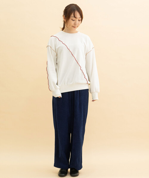 POU DOU DOU（プードゥドゥ）の「カットコールパンツ（その他パンツ・レディース・ネイビー/ブラウン/アイボリー・M）」の21枚目の写真