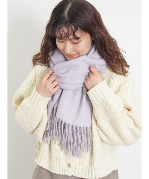 Samansa Mos2（サマンサ モスモス）の「【帯電防止/ウォッシャブル】杢無地ストール（ストール/ショール・レディース・ミント/ベージュ/ラベンダー/オフホワイト・F）」の4枚目の写真