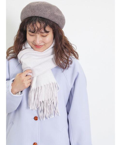Samansa Mos2（サマンサ モスモス）の「【帯電防止/ウォッシャブル】杢無地ストール（ストール/ショール・レディース・ミント/ベージュ/ラベンダー/オフホワイト・F）」の2枚目の写真