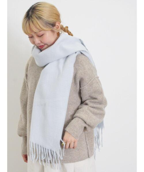 Samansa Mos2（サマンサ モスモス）の「【帯電防止/ウォッシャブル】杢無地ストール（ストール/ショール・レディース・ミント/ベージュ/ラベンダー/オフホワイト・F）」の3枚目の写真