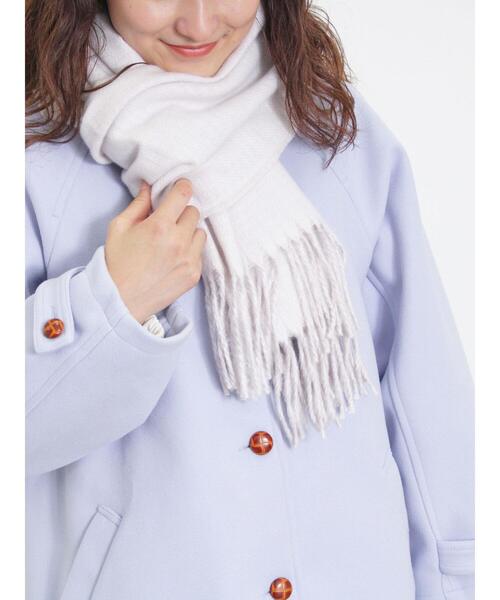 Samansa Mos2（サマンサ モスモス）の「【帯電防止/ウォッシャブル】杢無地ストール（ストール/ショール・レディース・ミント/ベージュ/ラベンダー/オフホワイト・F）」の6枚目の写真