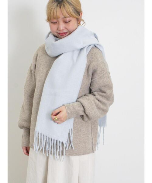Samansa Mos2（サマンサ モスモス）の「【帯電防止/ウォッシャブル】杢無地ストール（ストール/ショール・レディース・ミント/ベージュ/ラベンダー/オフホワイト・F）」の7枚目の写真