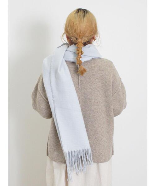 Samansa Mos2（サマンサ モスモス）の「【帯電防止/ウォッシャブル】杢無地ストール（ストール/ショール・レディース・ミント/ベージュ/ラベンダー/オフホワイト・F）」の17枚目の写真