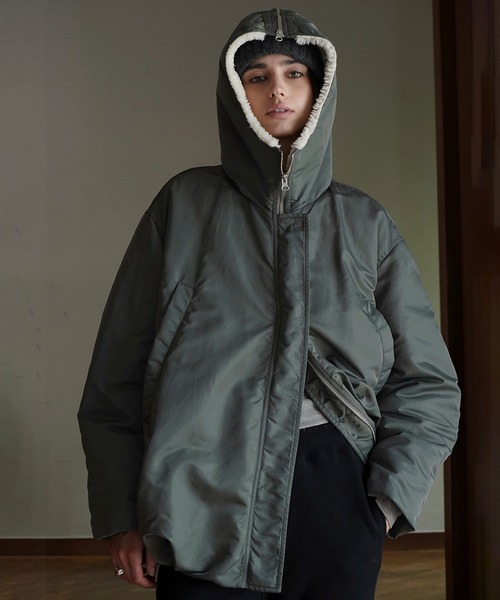 CLANE（クラネ）の「BALLOON DESIGN HOODED N3B（モッズコート・レディース・カーキ・2/1）」の6枚目の写真