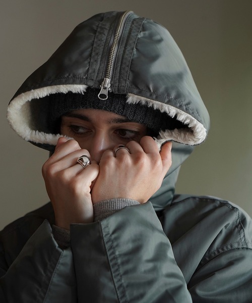 CLANE（クラネ）の「BALLOON DESIGN HOODED N3B（モッズコート・レディース・カーキ・2/1）」の8枚目の写真