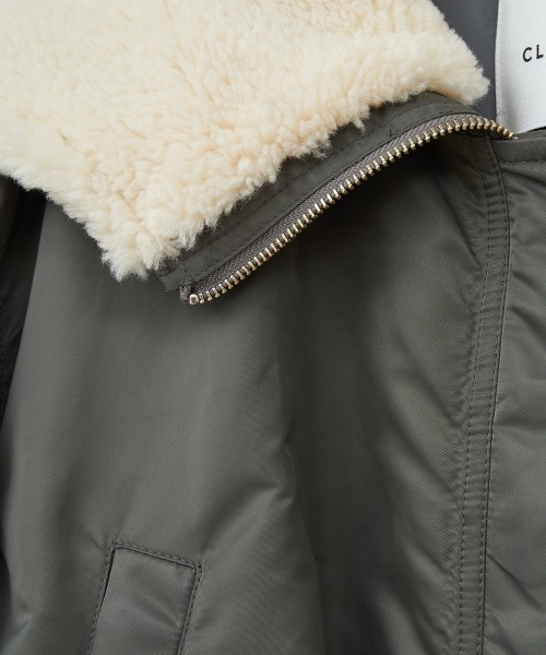 CLANE（クラネ）の「BALLOON DESIGN HOODED N3B（モッズコート・レディース・カーキ・2/1）」の12枚目の写真