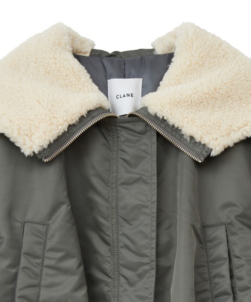 CLANE（クラネ）の「BALLOON DESIGN HOODED N3B（モッズコート・レディース・カーキ・2/1）」の11枚目の写真