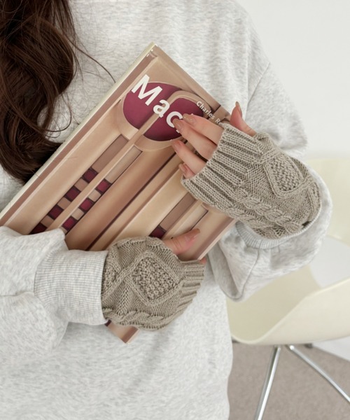 セール】ケーブルニット アームウォーマー（アームカバー）｜TREOVER