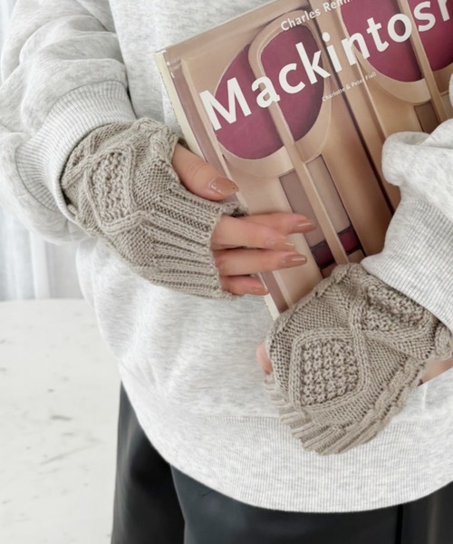 セール】ケーブルニット アームウォーマー（アームカバー）｜TREOVER