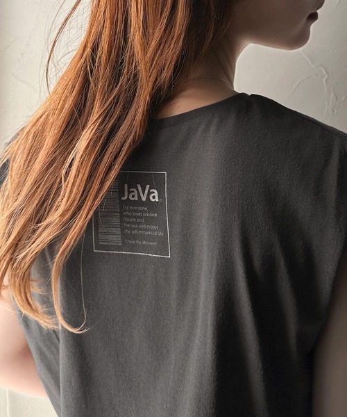 Java(ジャバ)の「《JaVa ジャバコラボ》【セットアイテム】シャーリング メッシュ トップス(長袖)&ノースリーブTシャツ(Tシャツ/カットソー・レディース・アイボリー/チャコール/ブラック・MEDIUM/LARGE/SMALL/X-LARGE)」の15枚目の写真