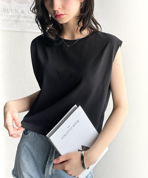 Java(ジャバ)の「《JaVa ジャバコラボ》【セットアイテム】シャーリング メッシュ トップス(長袖)&ノースリーブTシャツ(Tシャツ/カットソー・レディース・アイボリー/チャコール/ブラック・MEDIUM/LARGE/SMALL/X-LARGE)」の22枚目の写真