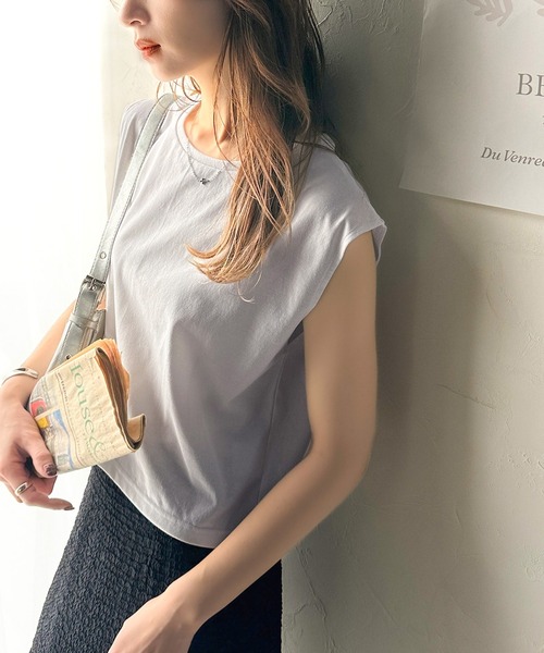 Java(ジャバ)の「《JaVa ジャバコラボ》【セットアイテム】シャーリング メッシュ トップス(長袖)&ノースリーブTシャツ(Tシャツ/カットソー・レディース・アイボリー/チャコール/ブラック・MEDIUM/LARGE/SMALL/X-LARGE)」の10枚目の写真