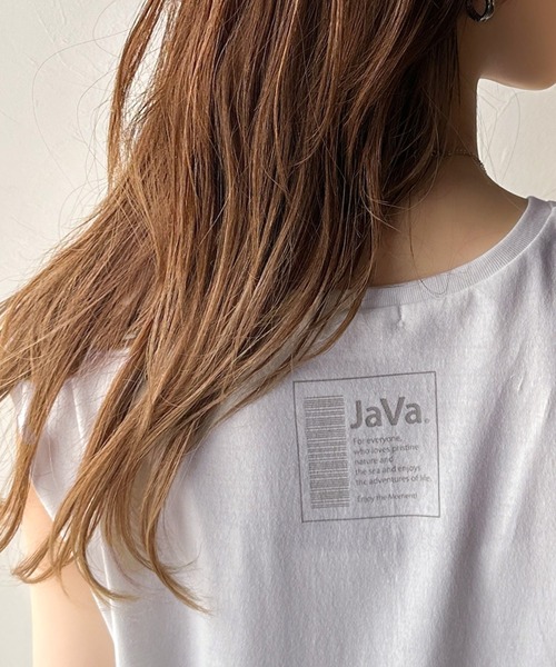 Java(ジャバ)の「《JaVa ジャバコラボ》【セットアイテム】シャーリング メッシュ トップス(長袖)&ノースリーブTシャツ(Tシャツ/カットソー・レディース・アイボリー/チャコール/ブラック・MEDIUM/LARGE/SMALL/X-LARGE)」の9枚目の写真