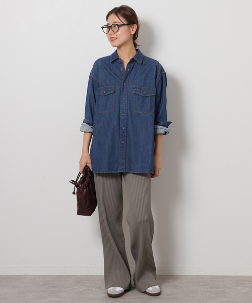 JOURNAL STANDARD relume(ジャーナルスタンダード レリューム)の「《追加3》9oz C/Rデニムワークシャツ(シャツ/ブラウス・レディース・ブルー・FREE)」の11枚目の写真