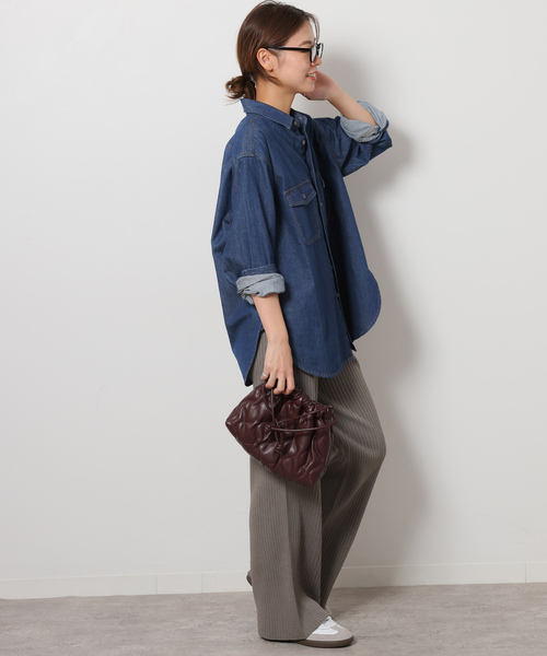 JOURNAL STANDARD relume(ジャーナルスタンダード レリューム)の「《追加3》9oz C/Rデニムワークシャツ(シャツ/ブラウス・レディース・ブルー・FREE)」の12枚目の写真