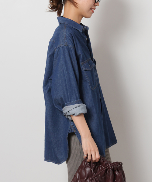 JOURNAL STANDARD relume(ジャーナルスタンダード レリューム)の「《追加3》9oz C/Rデニムワークシャツ(シャツ/ブラウス・レディース・ブルー・FREE)」の16枚目の写真