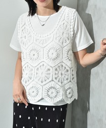 【ａｃｔｕｅｌ】クロシェベスト＋ＴシャツＳＥＴ