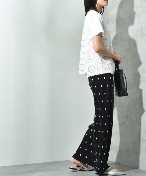 actuel(アクチュエル)の「【actuel】クロシェベスト+TシャツSET(その他トップス・レディース・アイボリー/ホワイト・FREE/LARGE)」の7枚目の写真