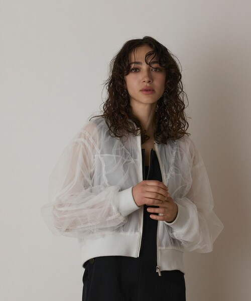 セール】チュールギャザーブルゾン（ブルゾン）｜Diagram