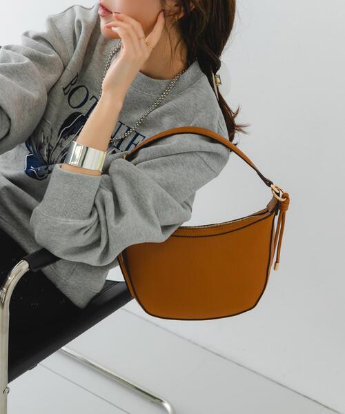 RODE SKO（ロデスコ）の「ワンハンドルムーンバッグ（ハンドバッグ・レディース・キャメル/ライトベージュ・ONE）」の3枚目の写真