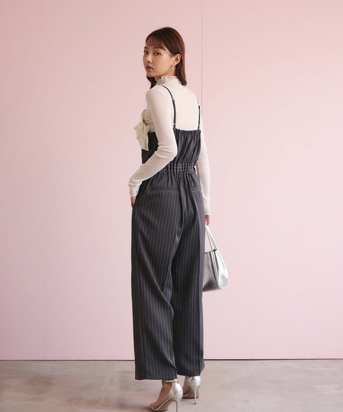 fifth（フィフス）の「フリルキャミオールインワン（つなぎ/オールインワン・レディース・スモークピンク/ブラック/ストライプ・S/M）」の11枚目の写真