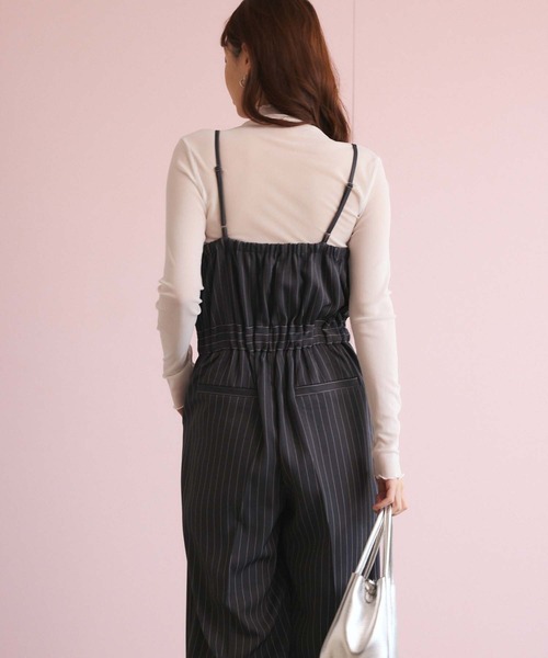 fifth（フィフス）の「フリルキャミオールインワン（つなぎ/オールインワン・レディース・スモークピンク/ブラック/ストライプ・S/M）」の16枚目の写真