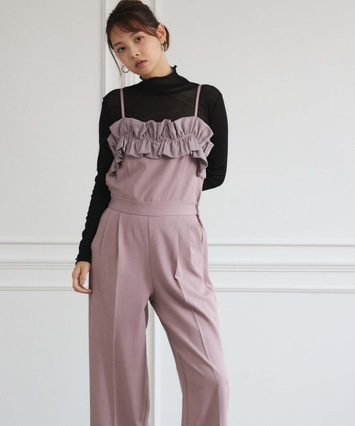 fifth（フィフス）の「フリルキャミオールインワン（つなぎ/オールインワン・レディース・スモークピンク/ブラック/ストライプ・S/M）」の21枚目の写真