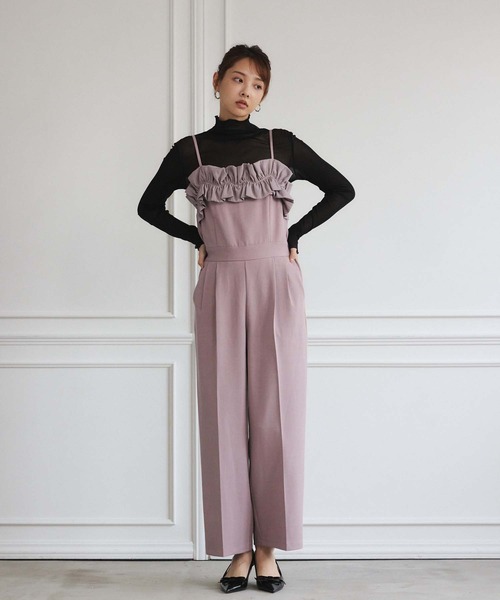 fifth（フィフス）の「フリルキャミオールインワン（つなぎ/オールインワン・レディース・スモークピンク/ブラック/ストライプ・S/M）」の22枚目の写真