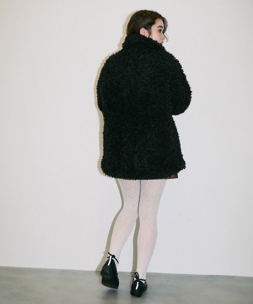 【セール】volume collar boa coat / ボリュームカラーボアコート（ブルゾン）｜Clum（クルム）